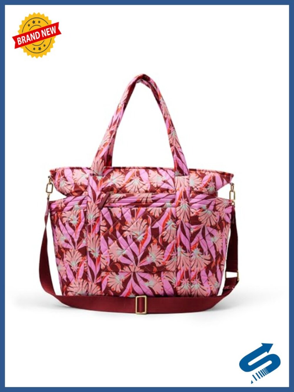 Cotton Quilted Travel Tote Bag